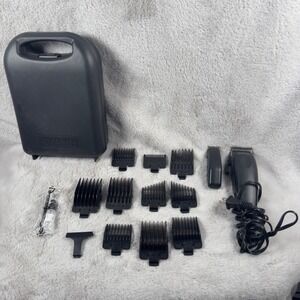 Wahl CMA Hair Clipper and Trimmer Set with Guards and Hard Case Black 9W